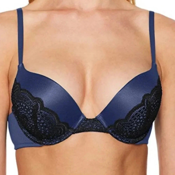 32B Maidenform Lacy Demi Coverage Push-Up UW Bra NWT - Picture 6 of 10